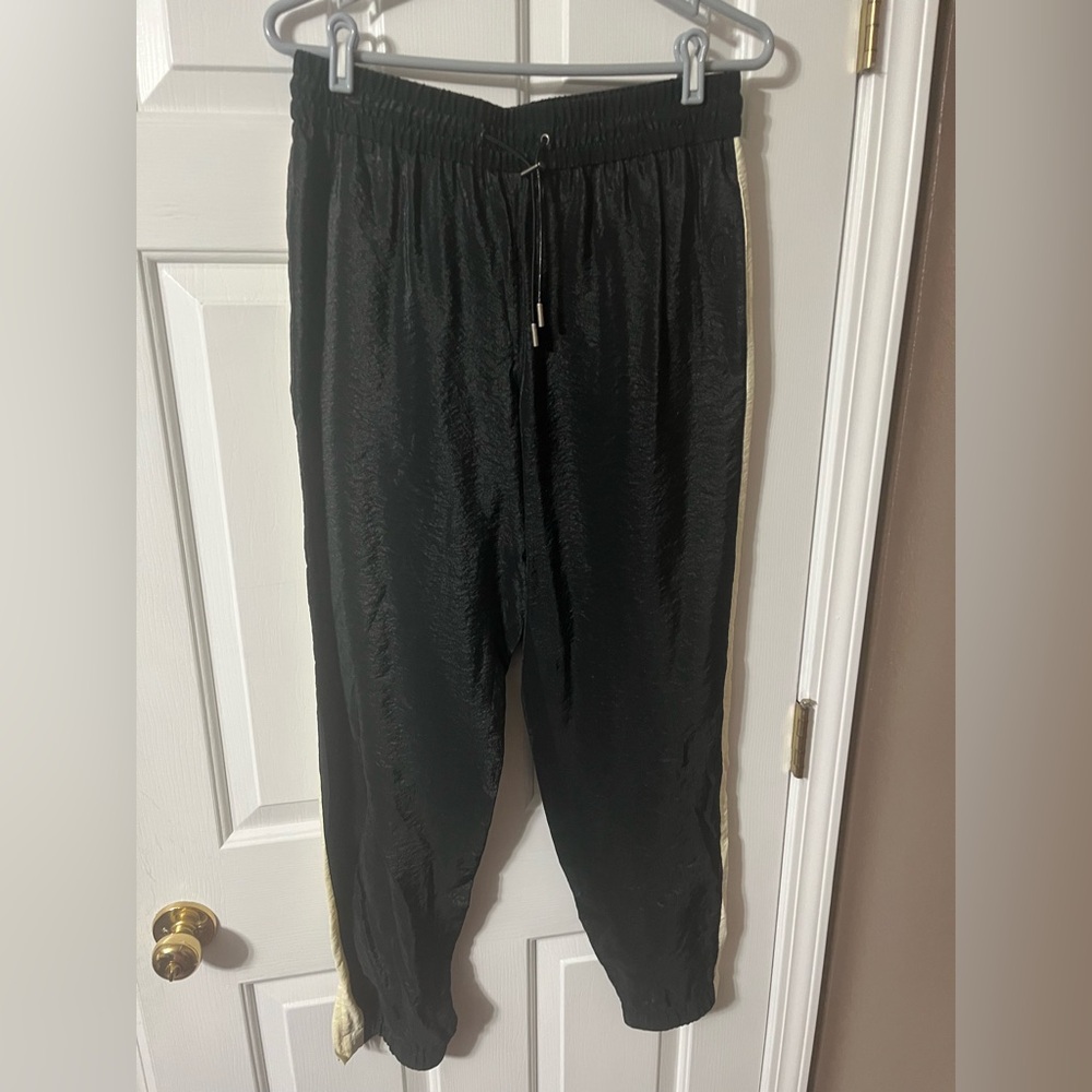 Yves Saint Laurent Black Joggers with Gold Accents